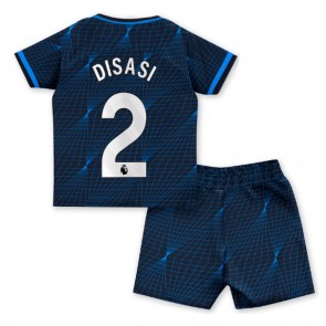 Chelsea Axel Disasi #2 Udebanesæt Børn 2023-24 Kort ærmer (+ korte bukser)